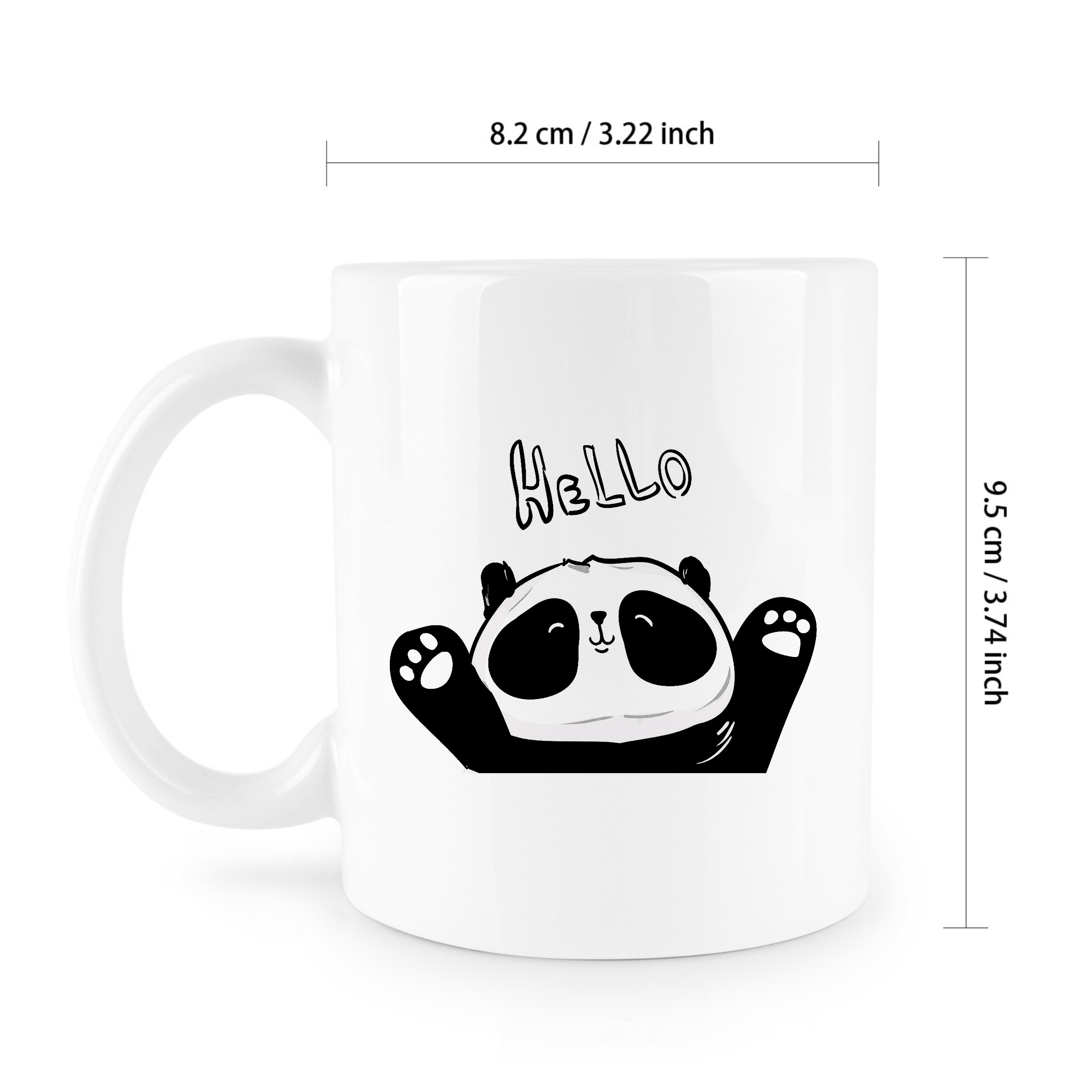 Cute Panda Mug With Lid Panda Cup Coffee Mug, Coffee Cups, Water