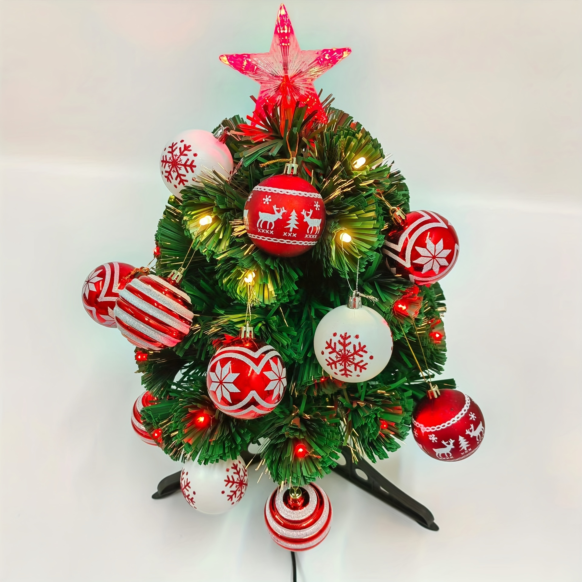 Traditional Red And White Christmas Ball Ornaments - Temu