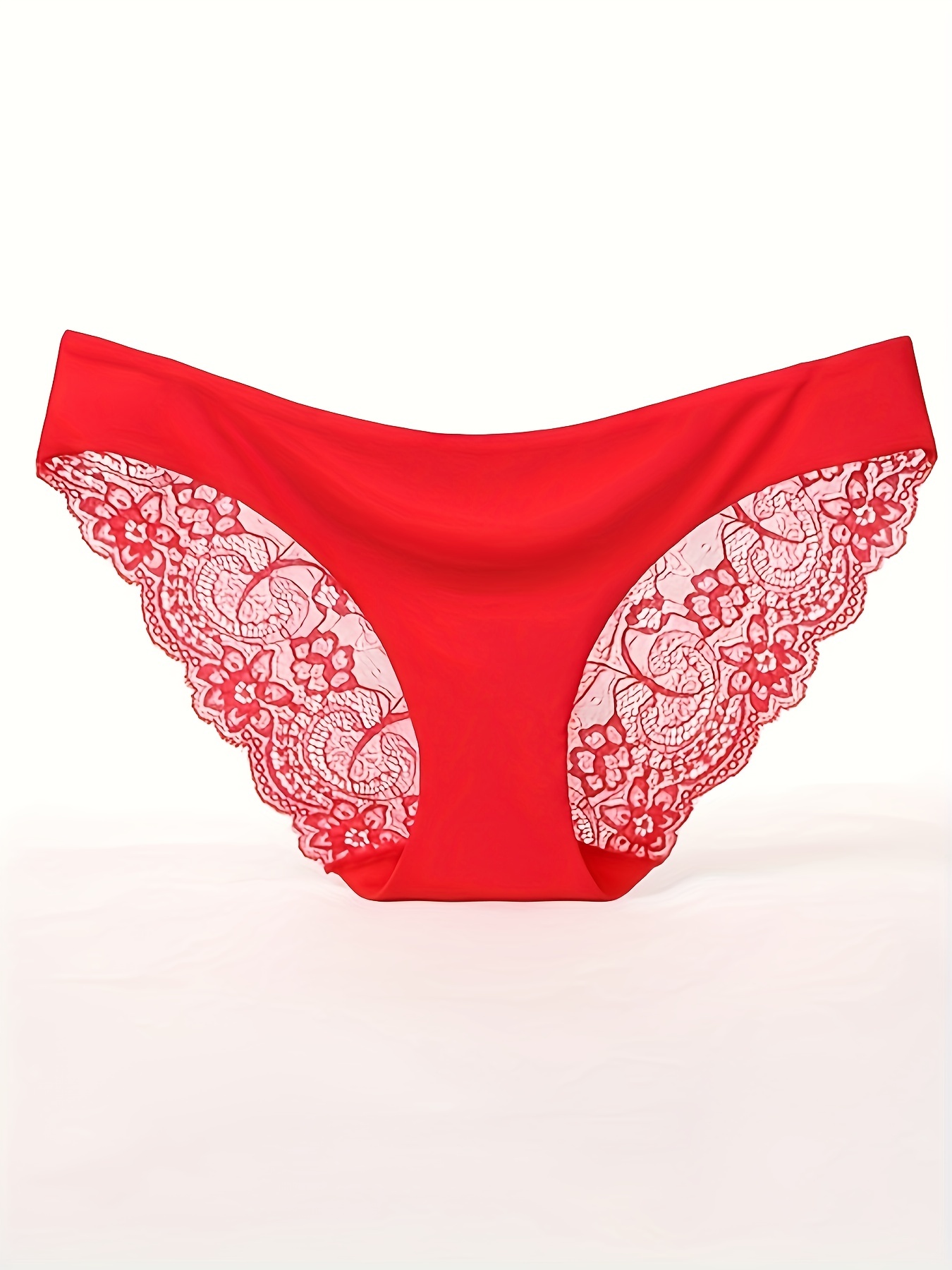 5 Pack Women's Lace Sexy Mid Waist Panties