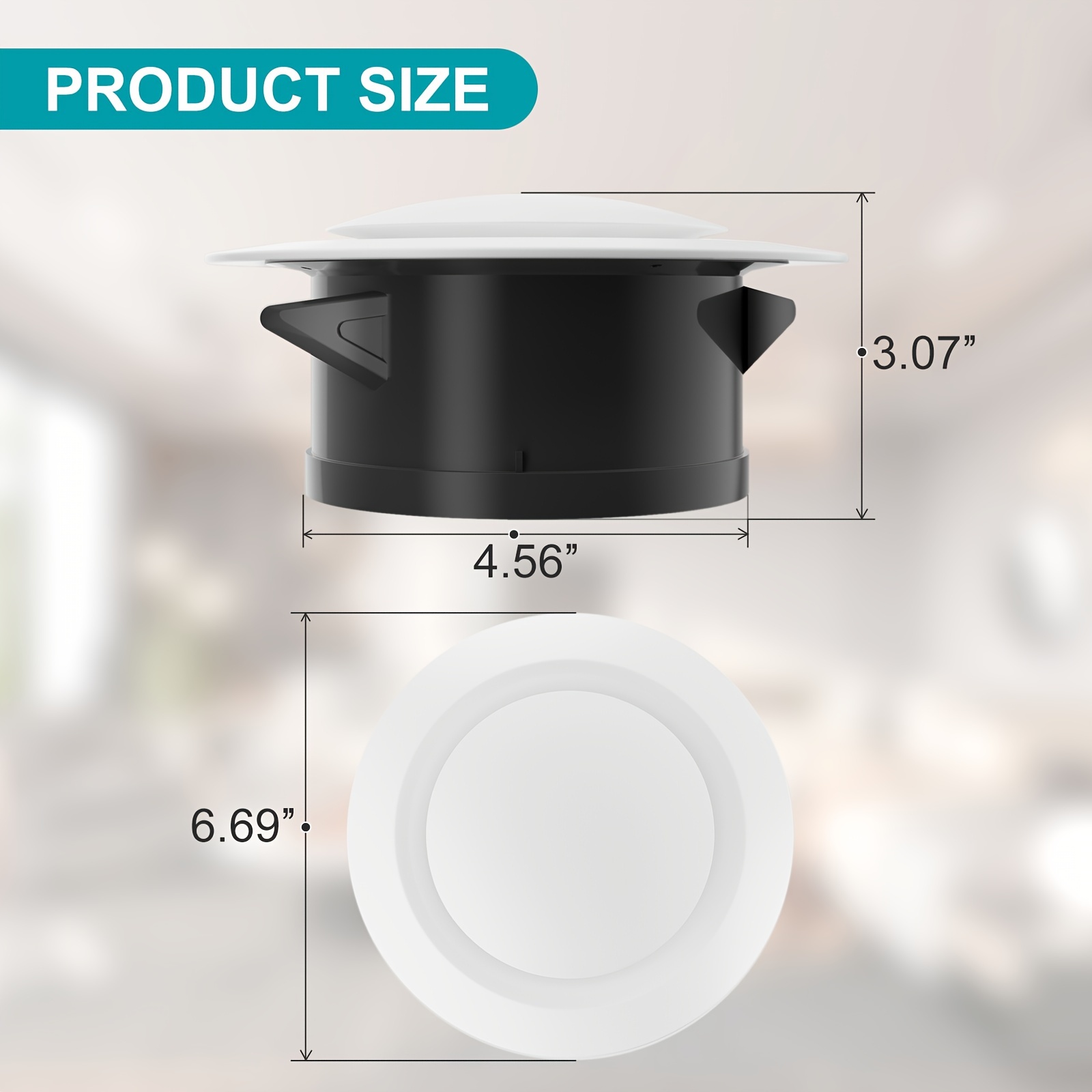 Adjustable Round Air Vent Cover, 75/100/125/150/200mm ABS Plastic Ceiling  Diffuser with Rotating Opening for Living Room, Closet, Bathroom, Kitchen –