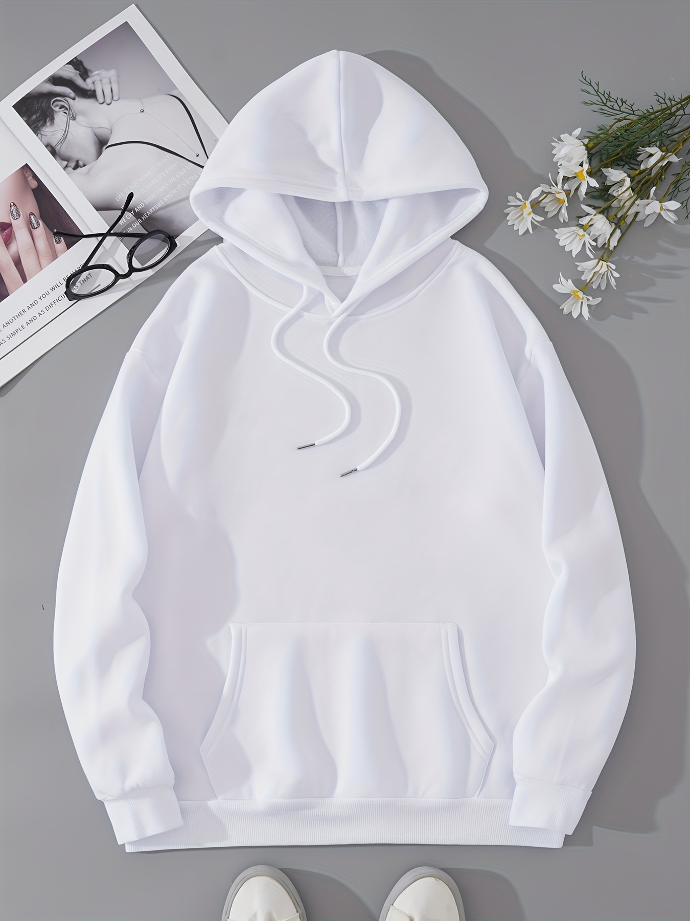 Sudadera Blanca con Capucha para Sublimar