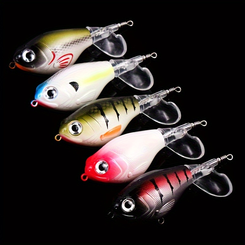 Topwater Fishing Lures Bass Floating Lure Rotating Tail - Temu New