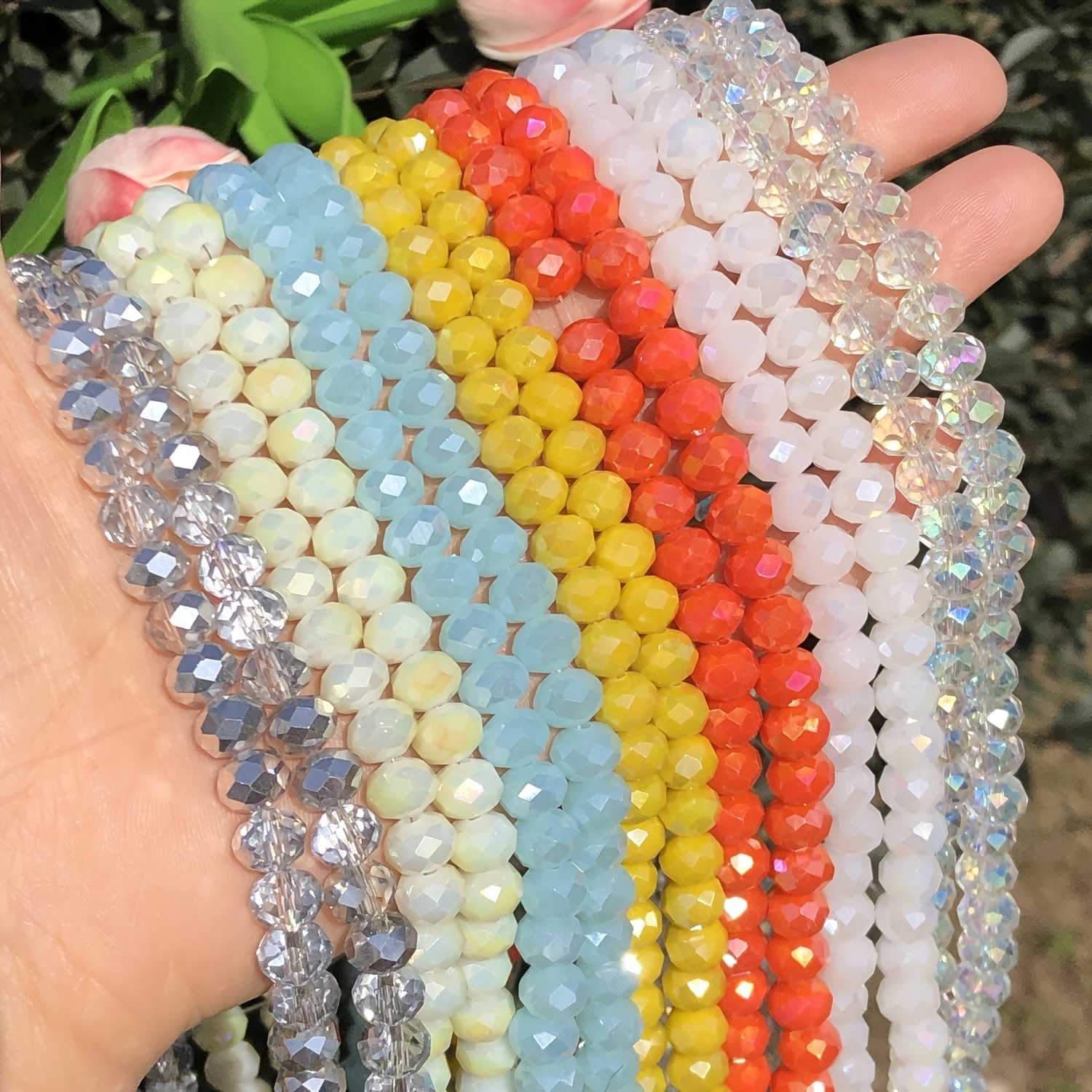 Faceted Austrian Crystal Glass Beads Colorful Loose Spacer - Temu