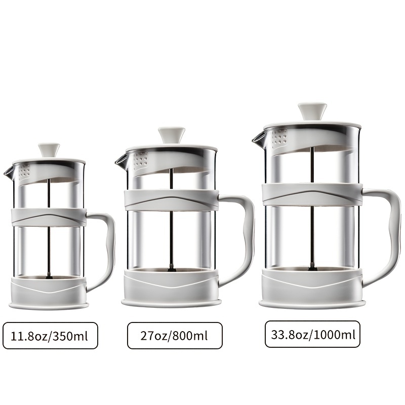 Portable Manual French Press Coffee Pot Glass Coffee Maker Cafetera Expreso  Percolator Tool for Tea Filter Cup Containers 1000ML