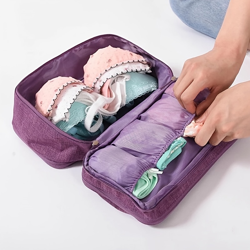 Bra Panty Storage Bag Organizer Portable Zipper Underwear - Temu