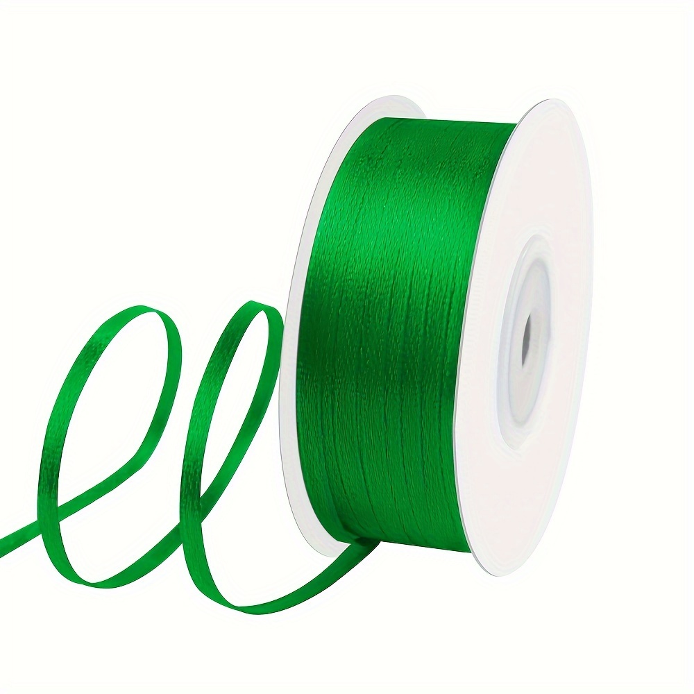 X 100 Yards Satin Ribbon Thin Solid Fabric Ribbons Roll For - Temu