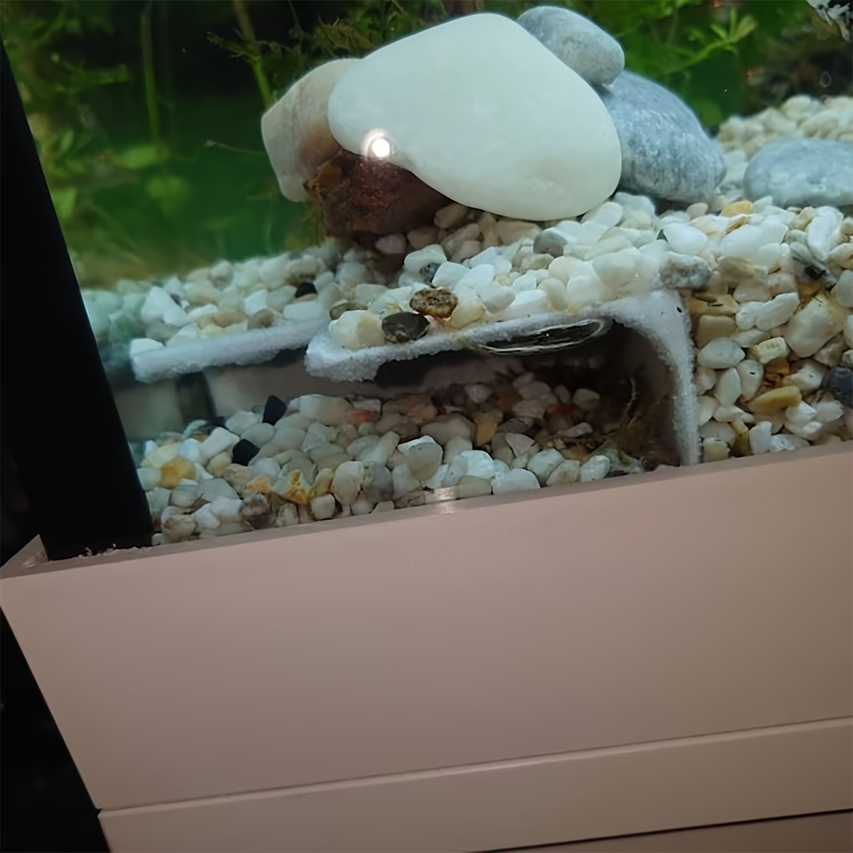 Aquarium Underground Corner House Fish Tank Landscaping Temu
