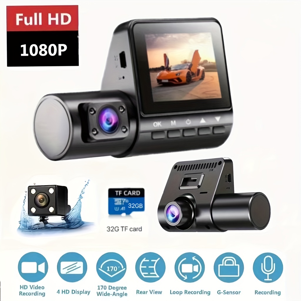 Mini DVR CaméRa de Voiture CaméScope 1080P Full HD Enregistreur VidéO  Enregistreur de Stationnement Enregistrement en