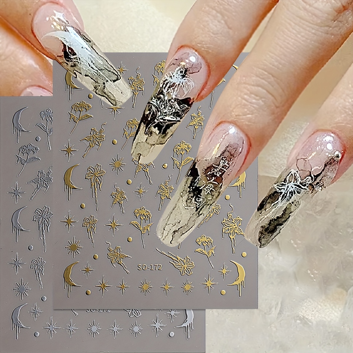 Nail Stickers-Silver Star