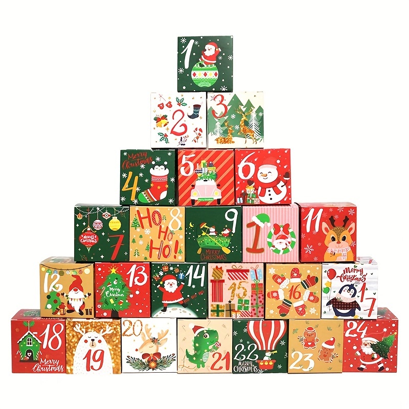 Image of Gift For Her/him 24 Advent Calendar Gift Boxes For Counting Down To Christmas, Small Gift Boxes For Holiday Parties, Halloween