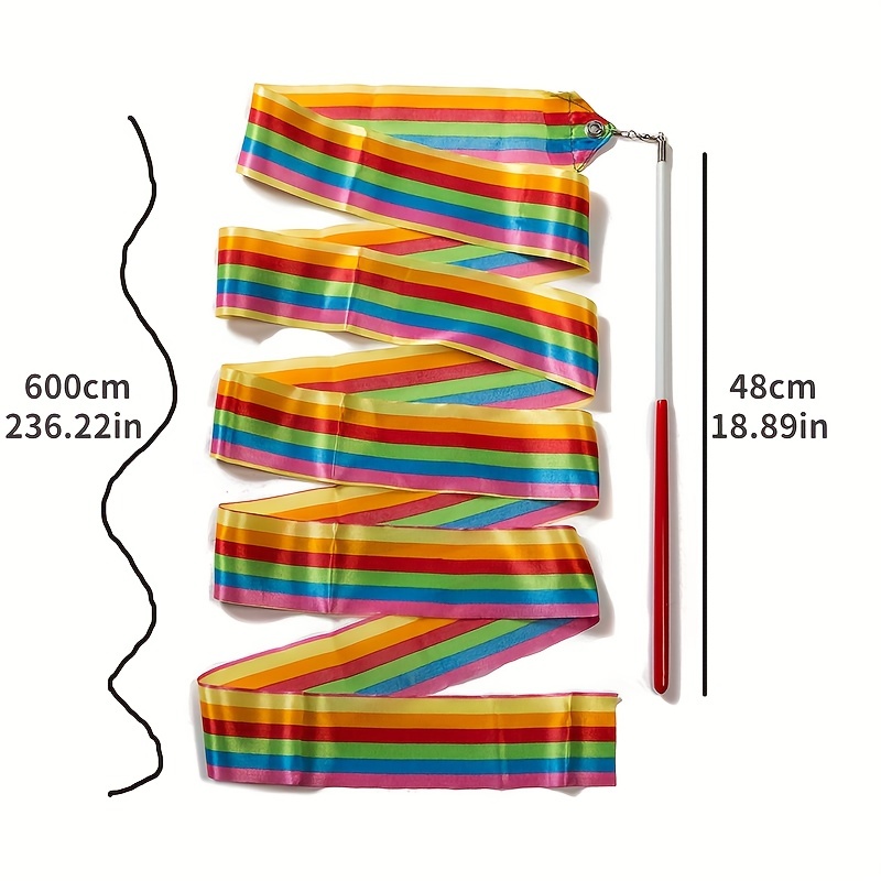 Rhythmic Gymnastics Ribbon Dance Handheld Twirling Wands On Sticks