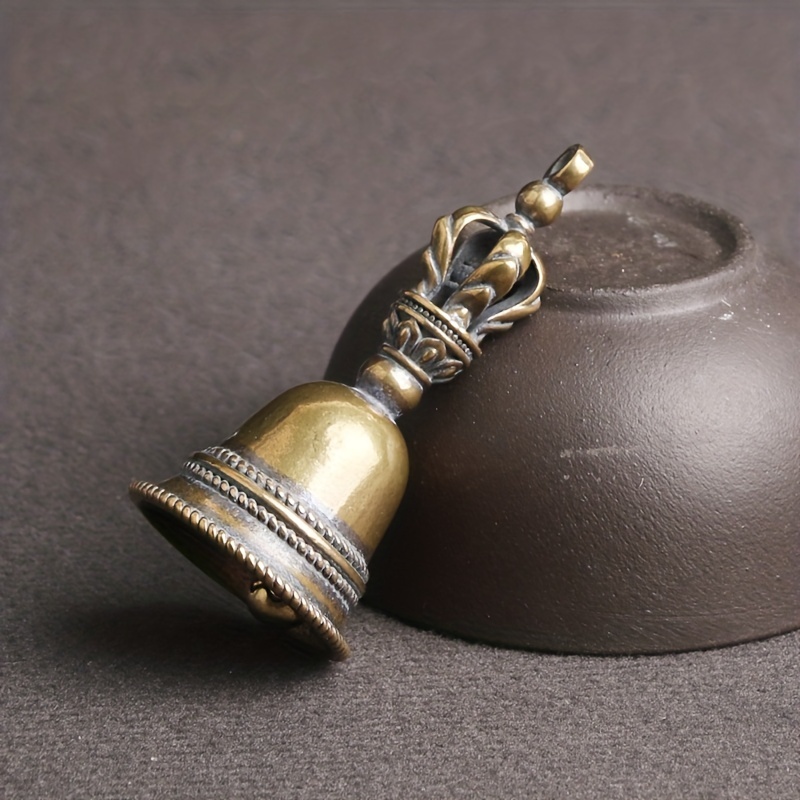 Brass Retro Small Bell Hand Rattle Buddhist Five - Temu