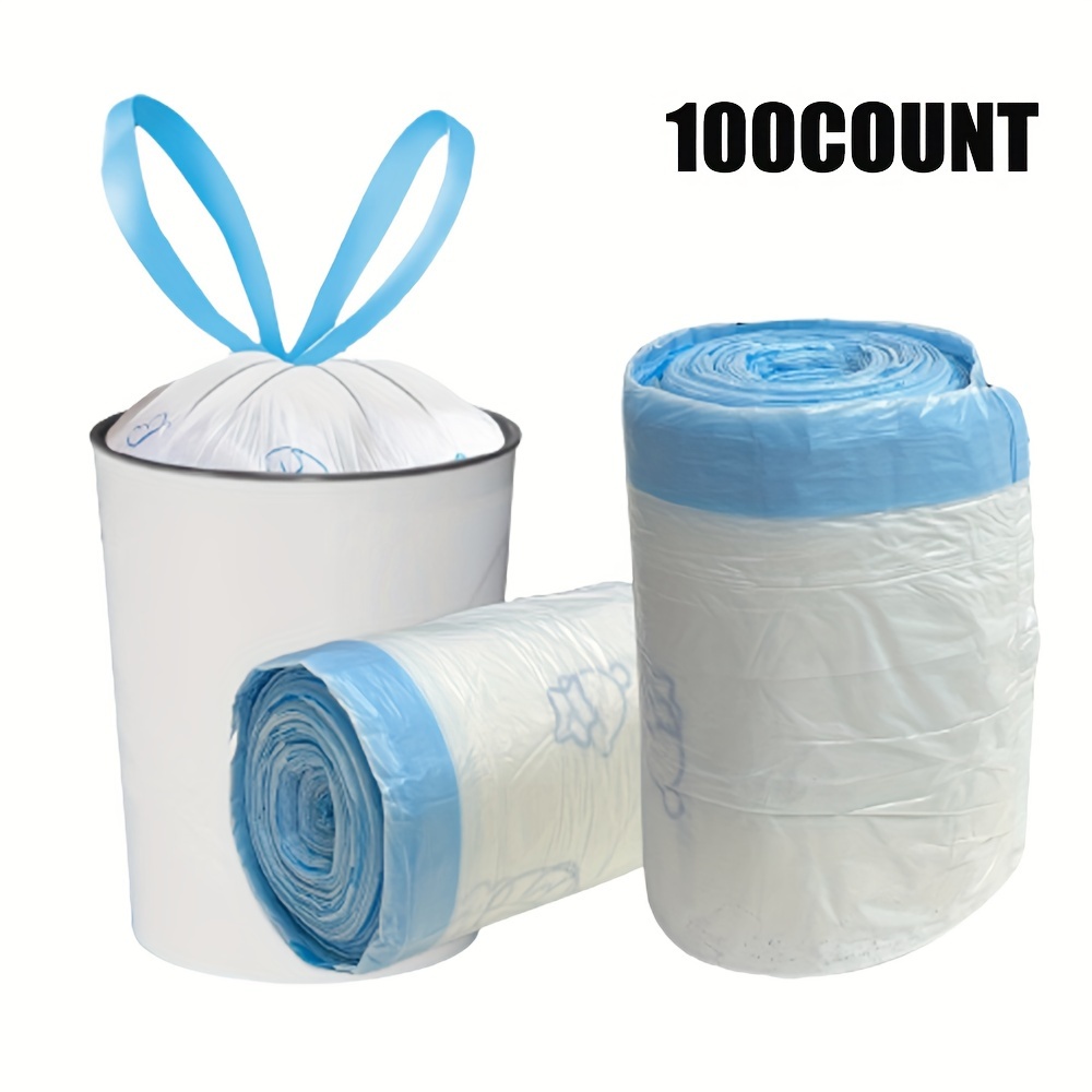 Drawstring Garbage Bag, Thickened Disposable Garbage Bag, Automatic Closure Trash  Bag, Household Drawstring Waste Bag, Rubbish Bag, Multipurpose Plastic Bag,  For Home, Office, Cleaning Supplies, Household Gadgets, Ready For School -  Temu