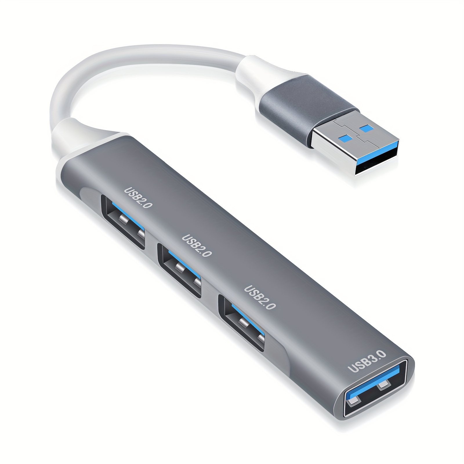 4-Port USB 3.0 Hub, Ultra-Slim USB 3.0 Hub Compatible for MacBook