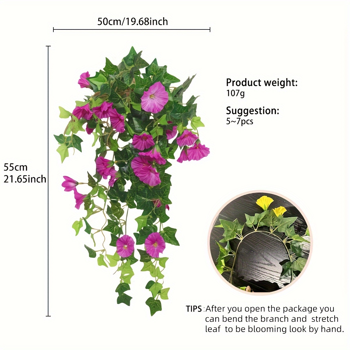 Fiori Finti Pendenti Da Esterno Gloria Mattutina Fiori Artificiali