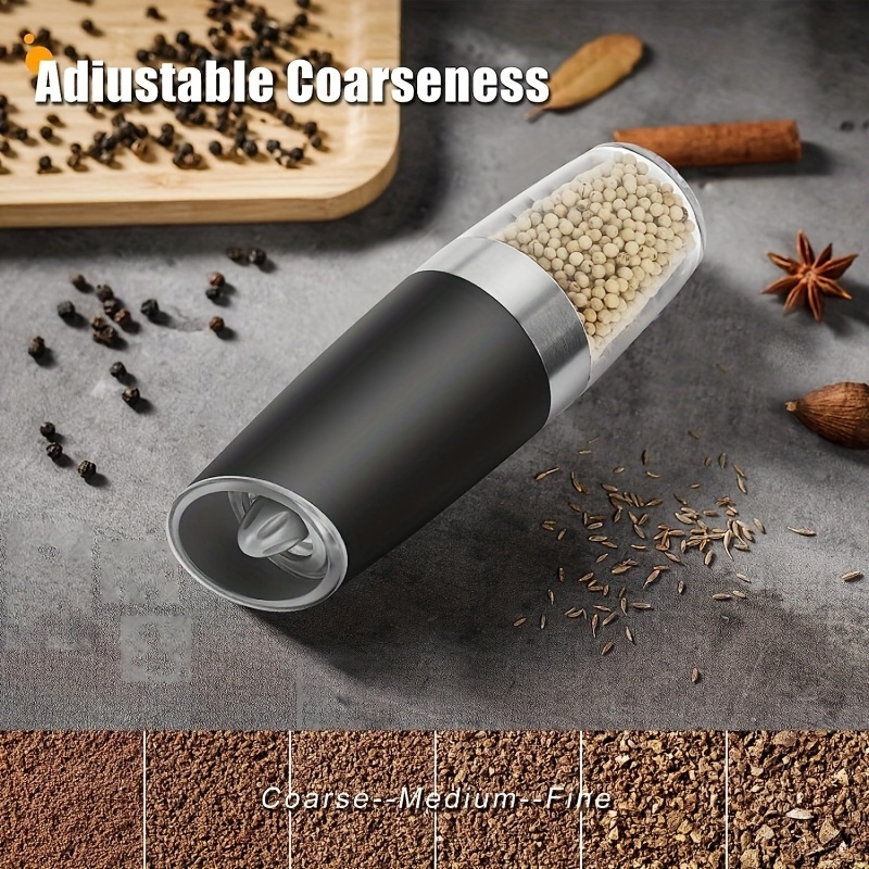 1pc LED Light Electric Automatic Salt and Pepper Grinder Gravity Spice Mill