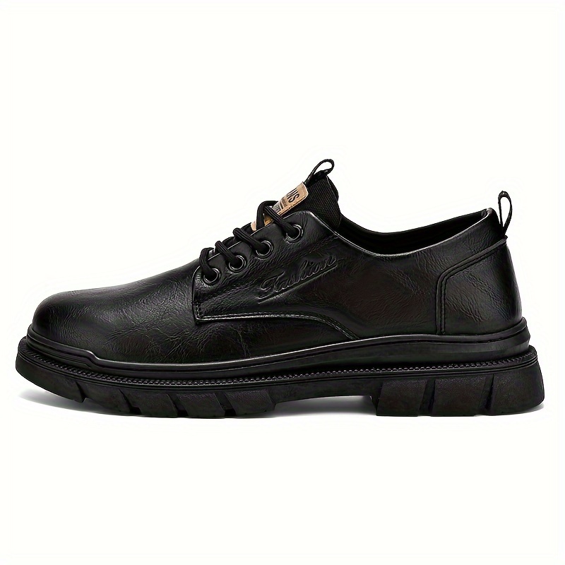 Men's Round Toe Pu Leather Shoes Wear resistant Anti skid - Temu Australia