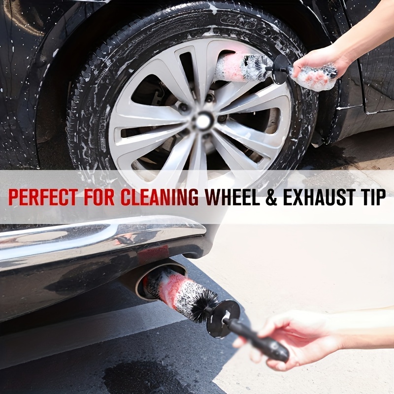 Handle Wheel Cleaning Tool Tire Rim Brush Car Wash Brush Car Detailing Brush