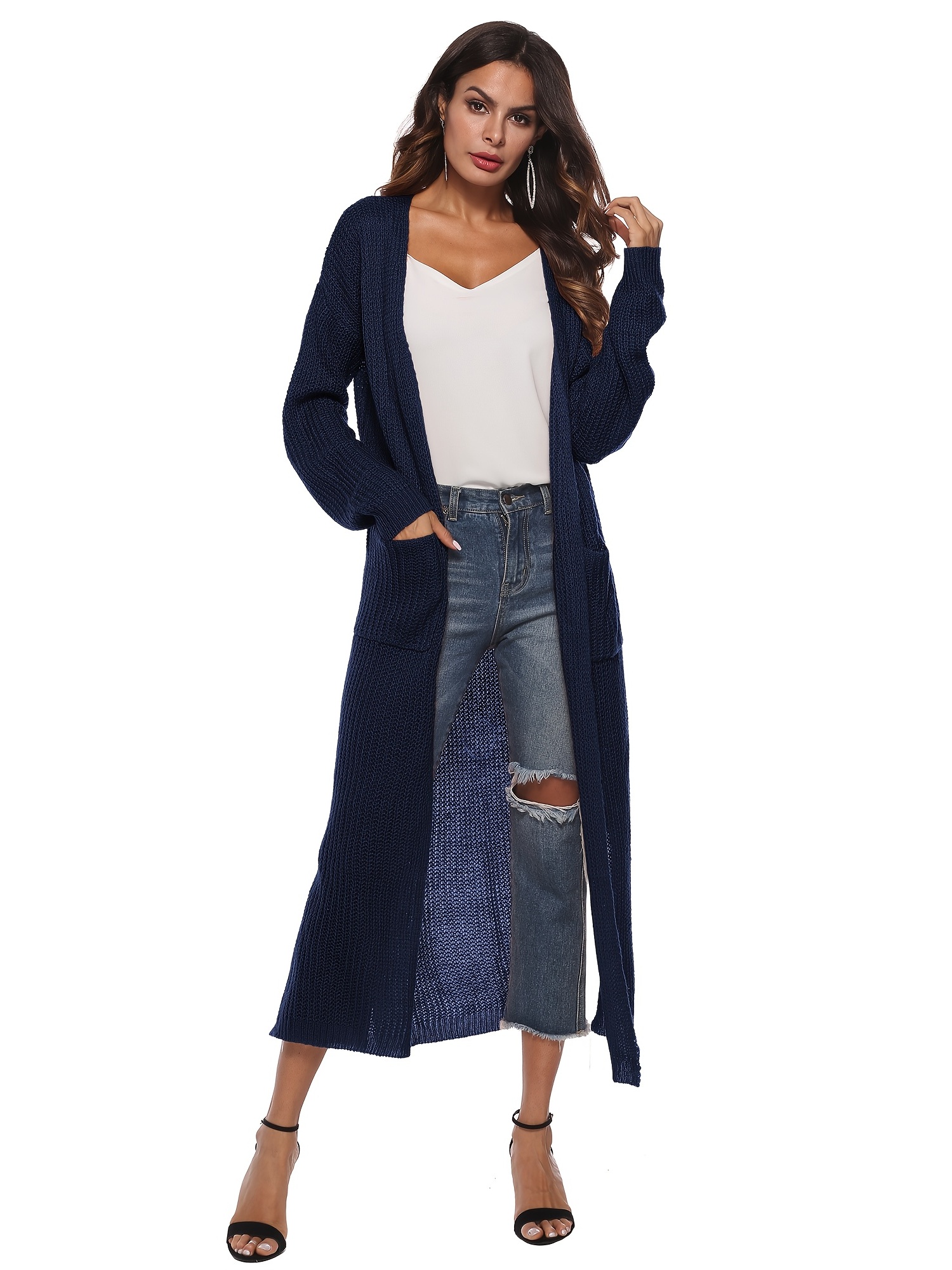 Navy longline clearance cardigan