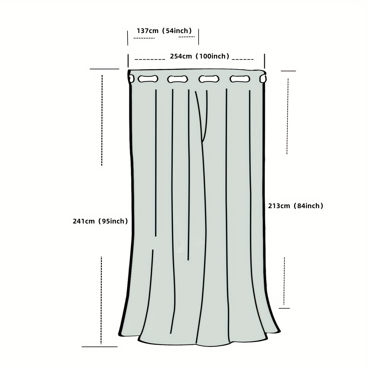 Waterproof Grommet Top Curtain for Indoor & Outdoor