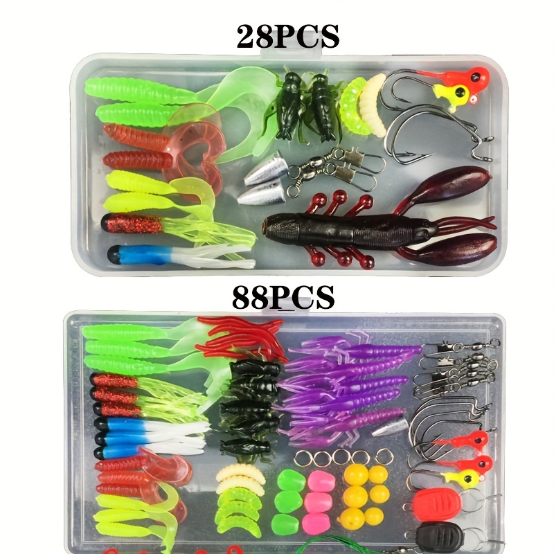 Multi Fishing Lures Set Wobblers Mixed Colors Soft Lure Kit