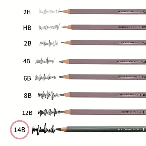Professional Sketch Drawing Pencil Set Hb 2b 6h 4h 2h 3b 4b - Temu