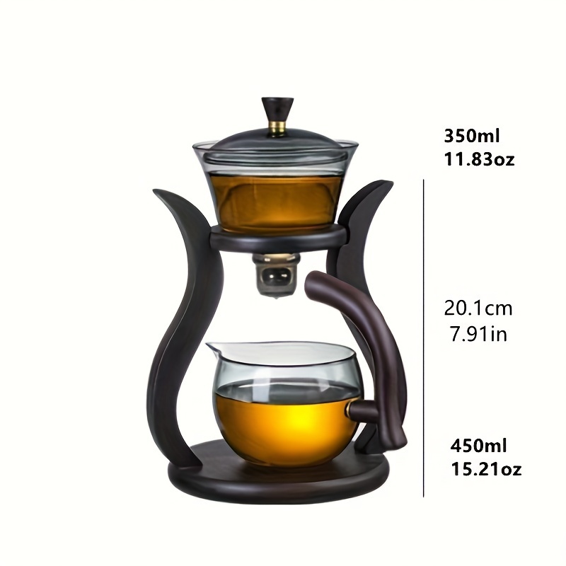 Glass Tea Brewing Set with Magnetic Automatic Dispenser - Masu Tea Dispenser