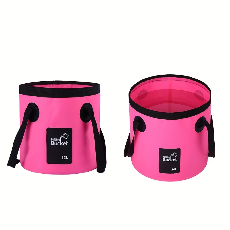 2 Pack Collapsible Bucket 5 Gallon Container Folding Water Bucket Portable  Wash