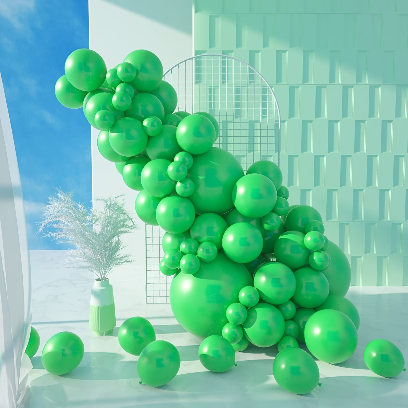 Decoracion De Globos Verdes - Temu