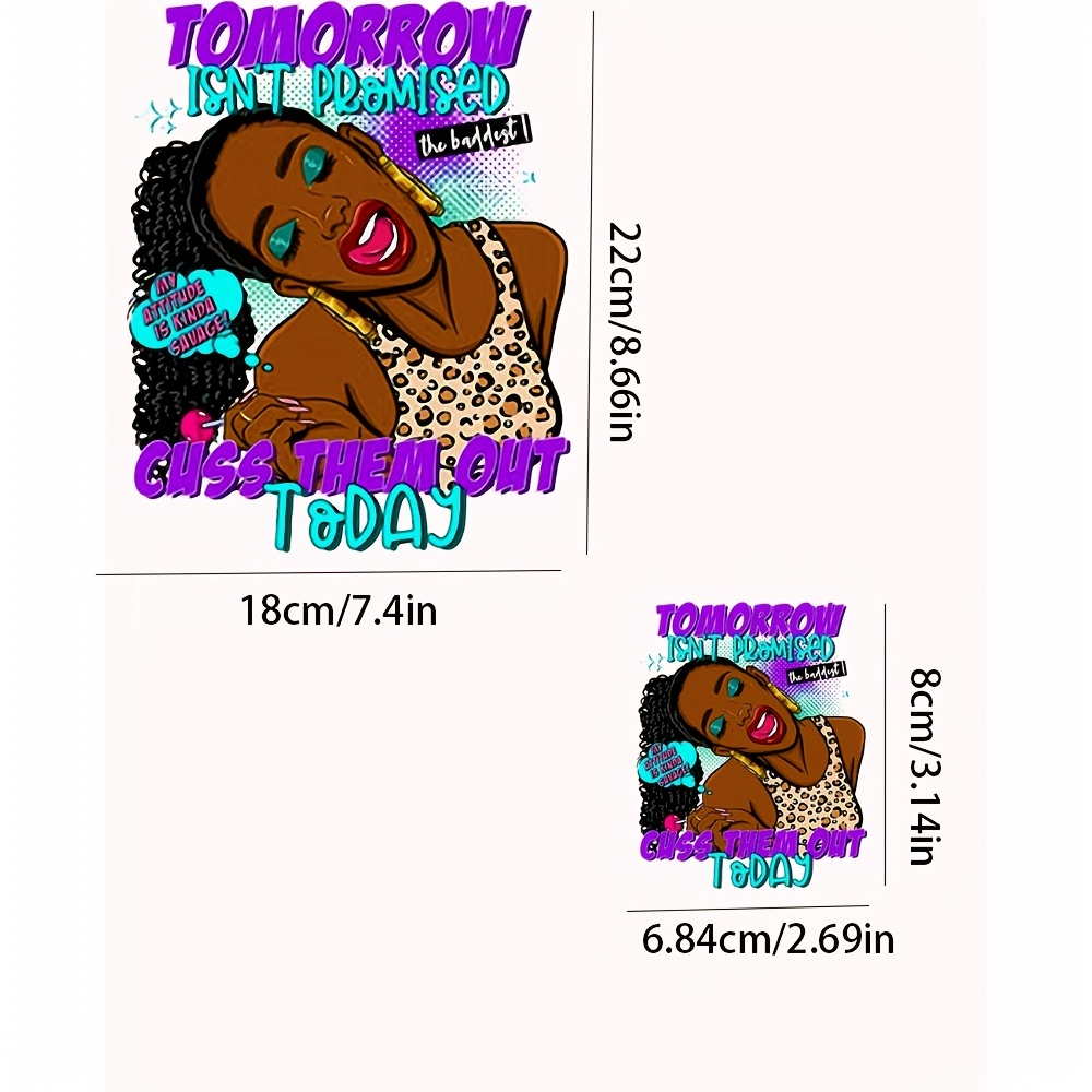 Iron Decals Black Girl Iron Patches Heat Transfer Design - Temu