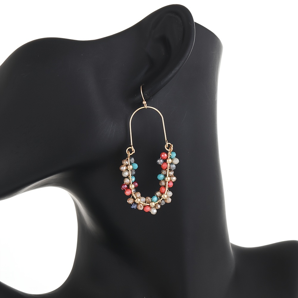 Women's Exquisite Artificial Crystal Flower Earrings, Perfect Gift