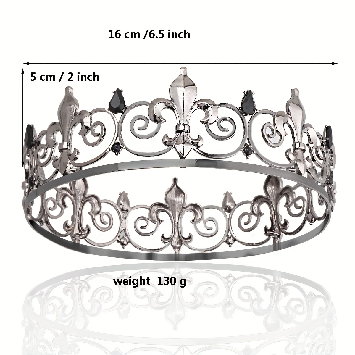 Medieval Crown - Silver/Black
