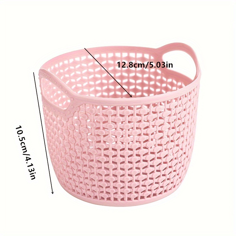 Plastic Storage Basket, Desktop Hollow Out Utility Basket