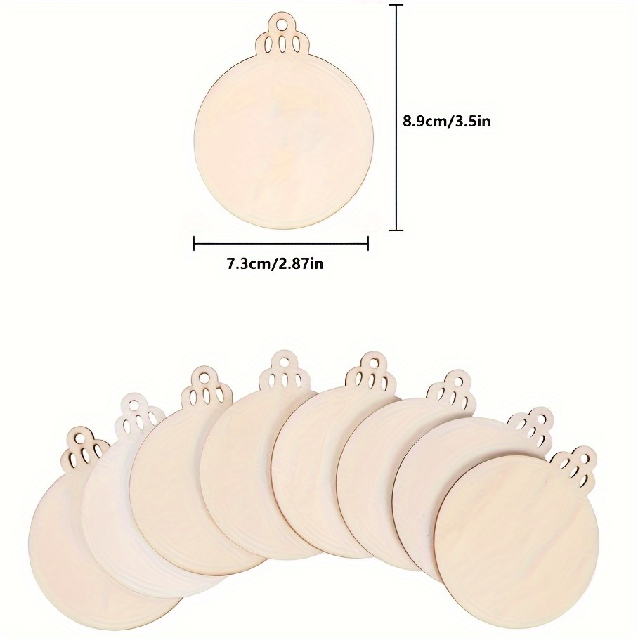 Diy Wooden Christmas Ornaments Predrilled Wood Circles For Crafts