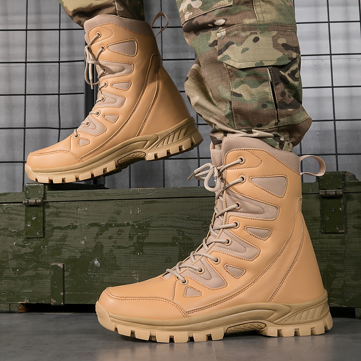 Botas Tácticas Militares Para Hombres, De Cuero Para Invierno