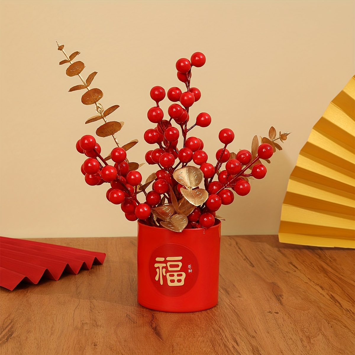 Washranp 2024 Chinese New Year Decorations,Traditional Red Fu