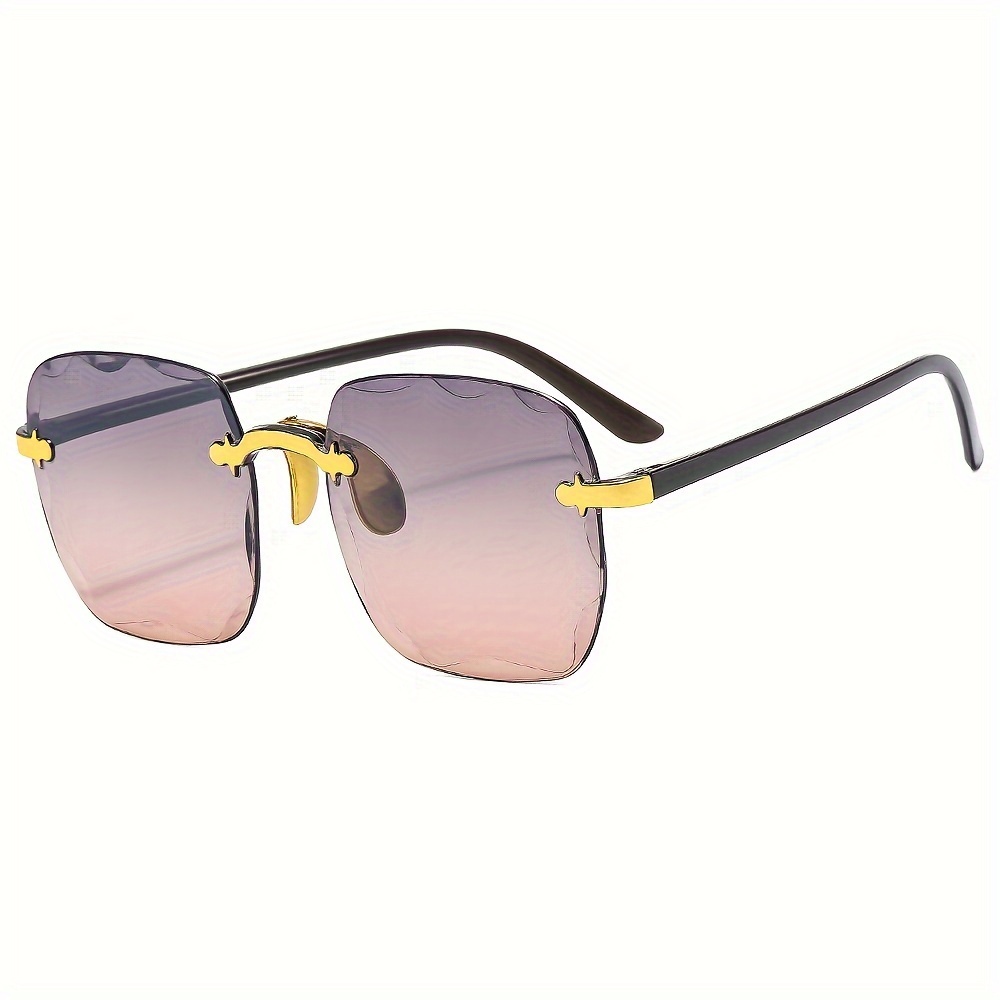 Trendy Classic Rimless Rectangle Sunglasses Teens Boys Girls - Temu