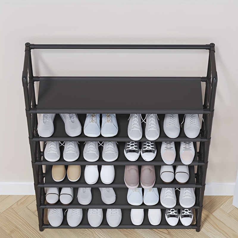 5/6/7 Tier Shoe Rack With Handle Reinforced Thick - Temu
