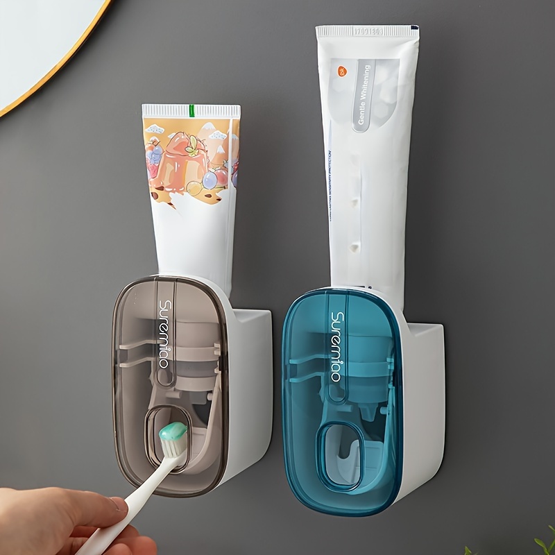 1pc Distributeur De Dentifrice Automatique Pour La Maison Monté Sur Le Mur,  Porte-brosse À Dents