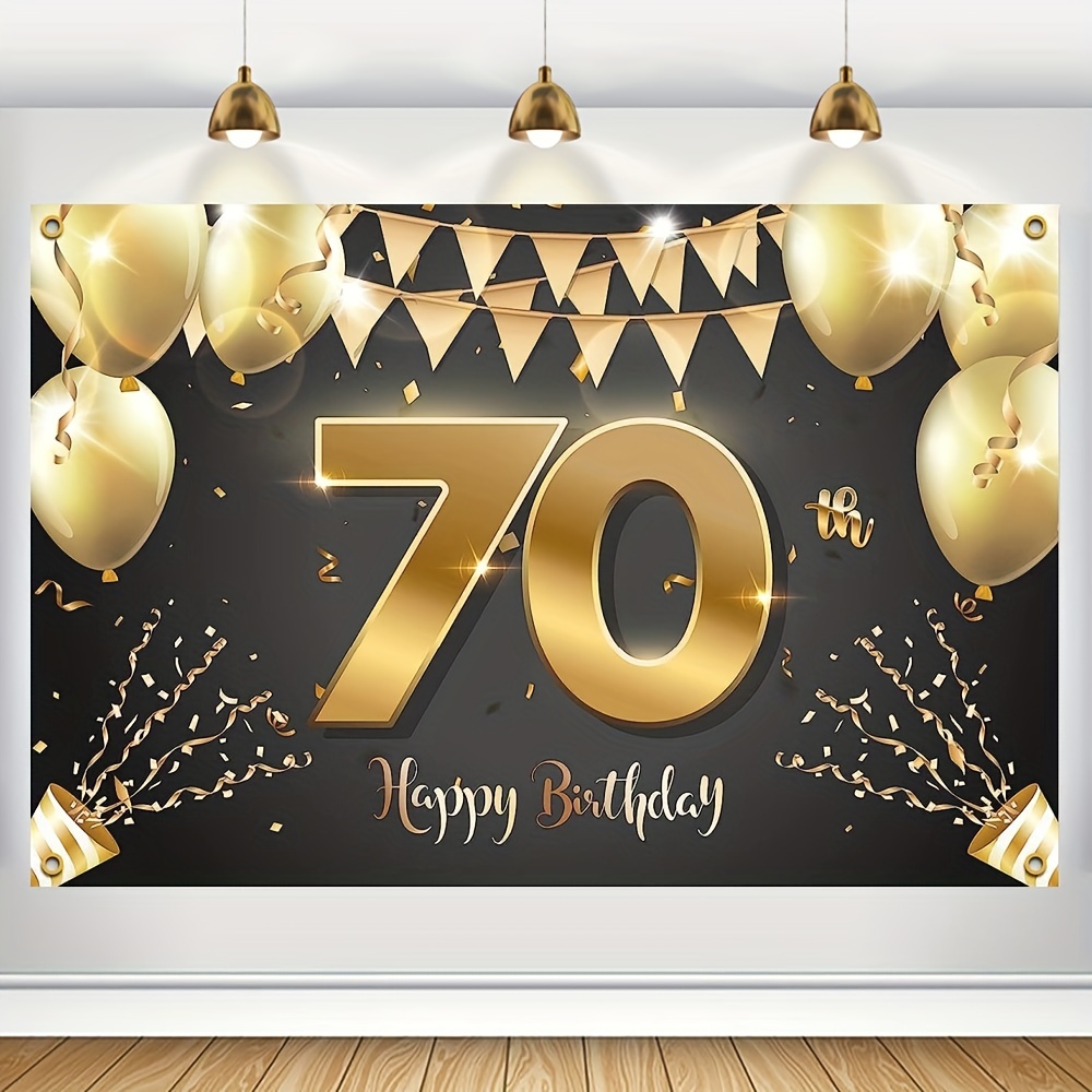 1pc, Decorazione Banner Buon Compleanno (109.98x179.83cm) Happy 70th  Birthday Banner Sfondo, 70 Anni Vecchie Decorazioni Forniture Per Feste Per  Donne
