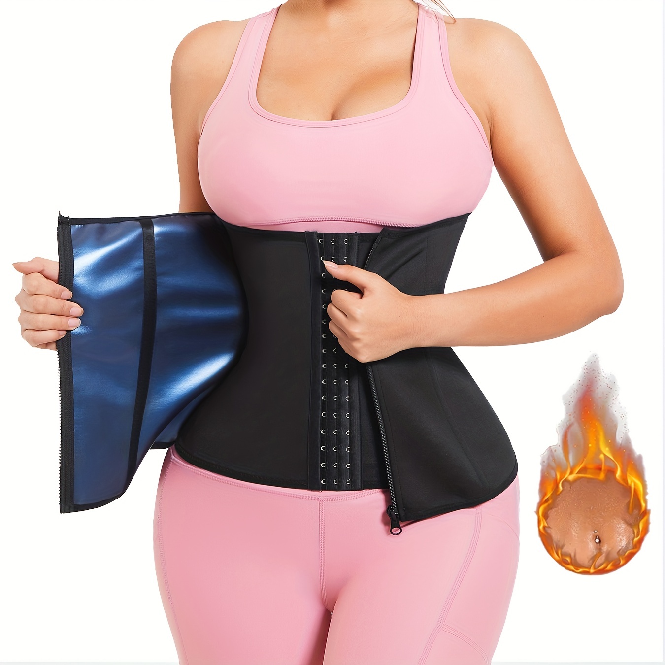 Waist Trainer Tummy Wrap, Tummy Control Workout Zipper Slimmer Belly Belt,  Women's Underwear & Shapewear