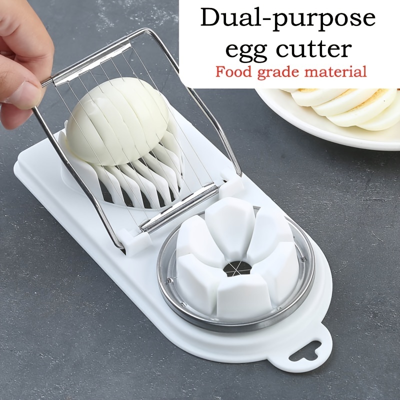 Household Stainless Steel Egg Cutter Multifunctional - Egg Holder -  Two-In-One