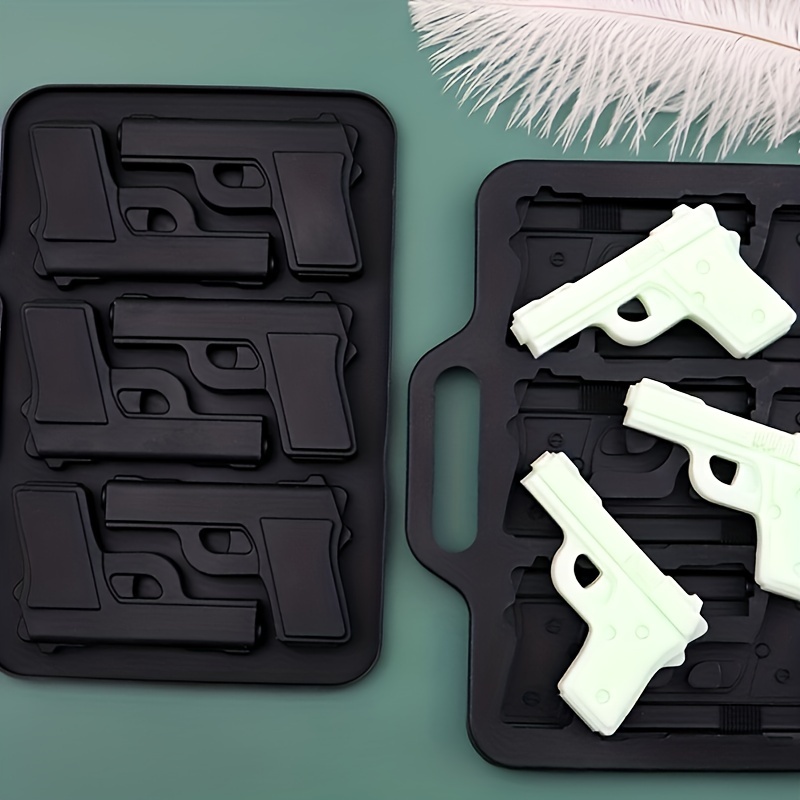 6 Cavity Creative Pistol Shape Gun and Bullet Ice Mold Ice Cube