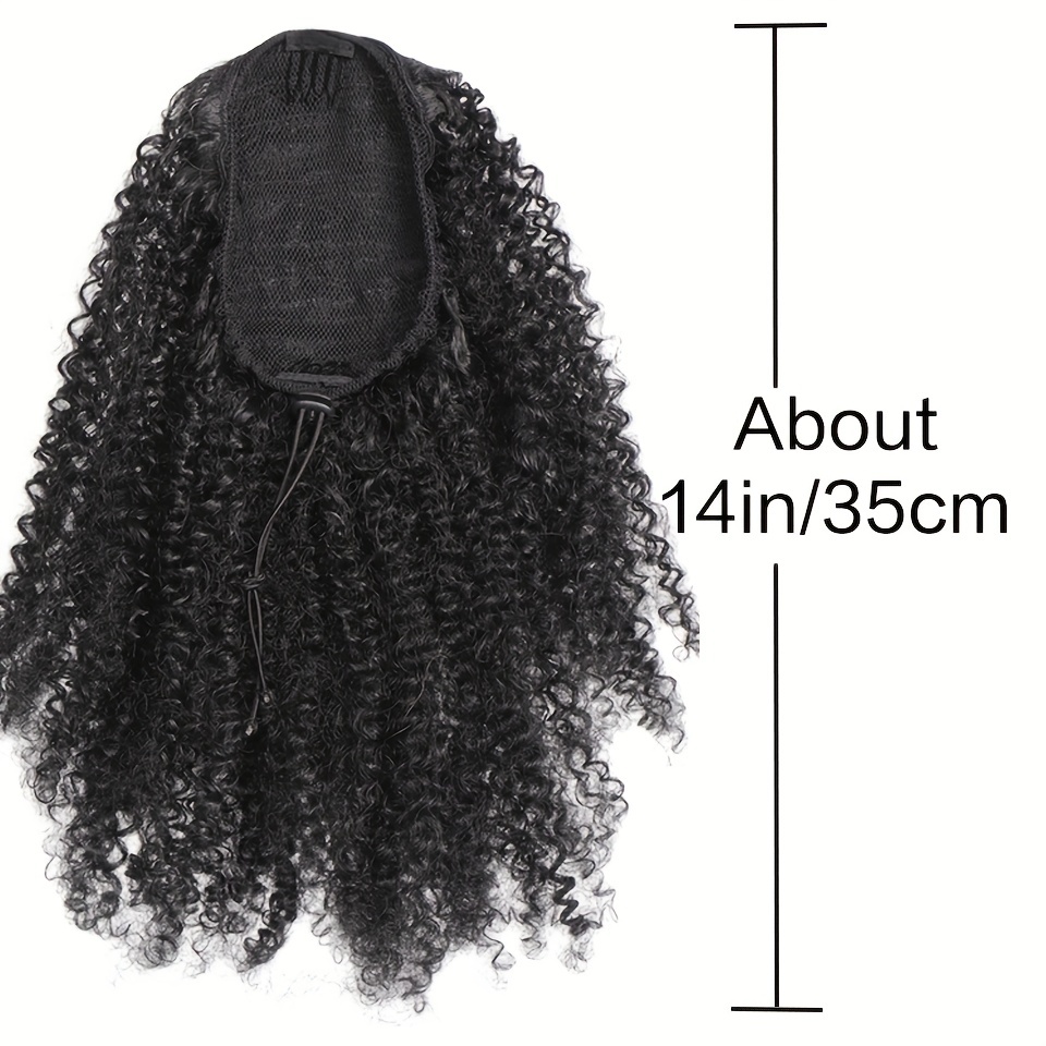 African Drawstring Ponytail Kinky Curly Hair Extension