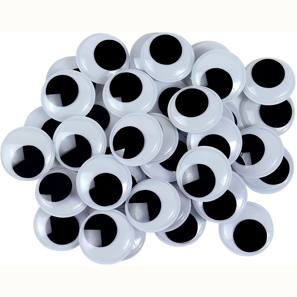 Lot de 100 grands yeux mobiles autocollants noirs et blancs pour loisirs  créatifs et décoration (30 mm) : : Cuisine et Maison