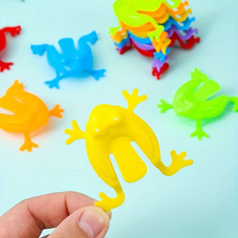 Jumping Frog Toy, Assorted Color Jumping Frog Toys, Plastic Jumping Frog,  Finger Pressing Bouncing Toys For Kids, Birthday Gift For Kids (Random Color