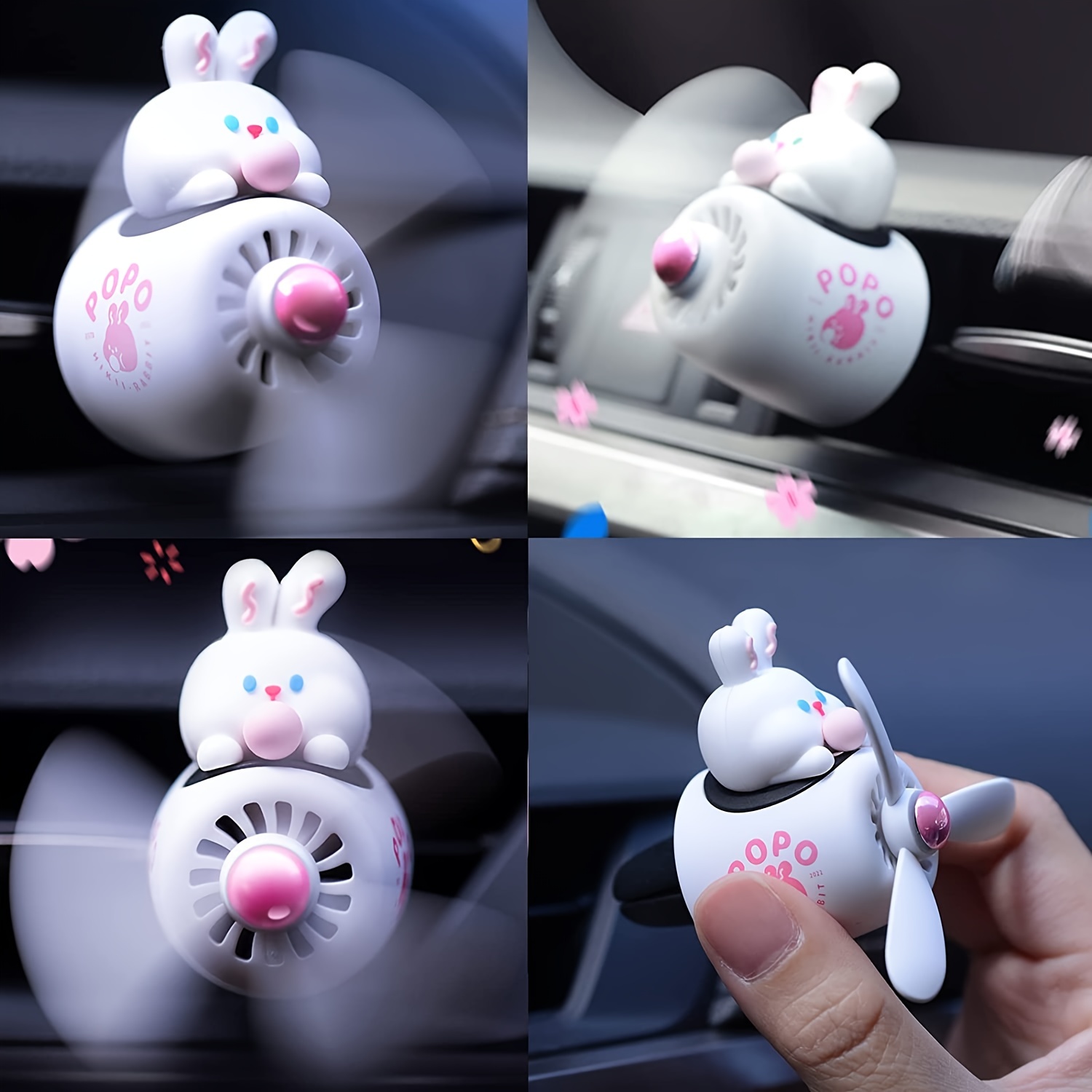 Little White Rabbit Panda Pilot Car Air Freshener, Car Air Vent Car  Aromatherapy Clip Creative Car Perfume Decoration