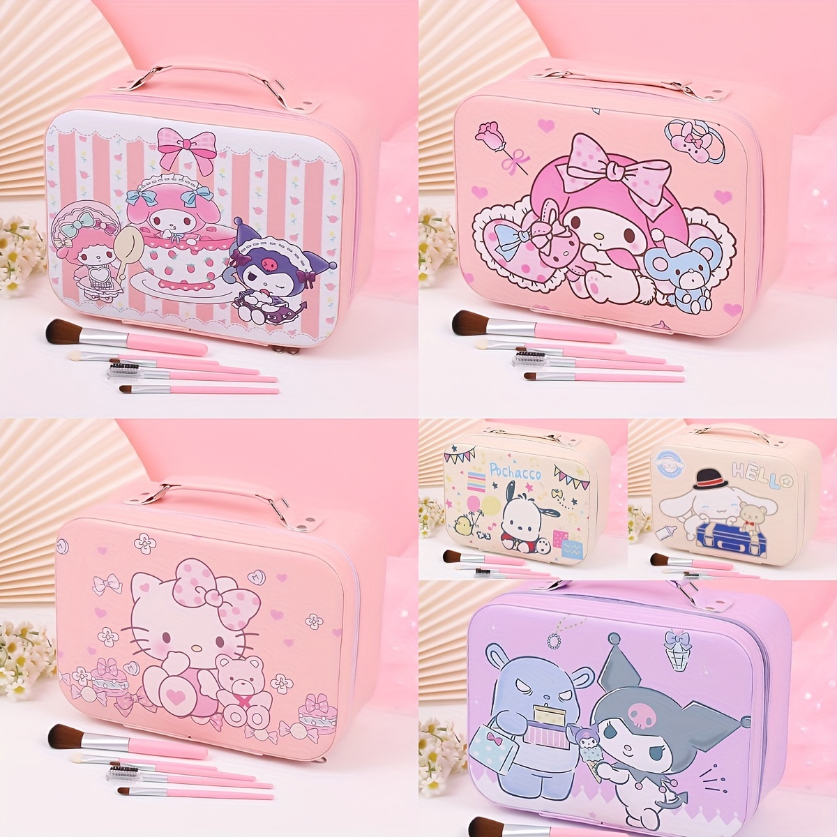 Trousses,Trousse à cosmétiques Hello Kitty My Melody,trousse de