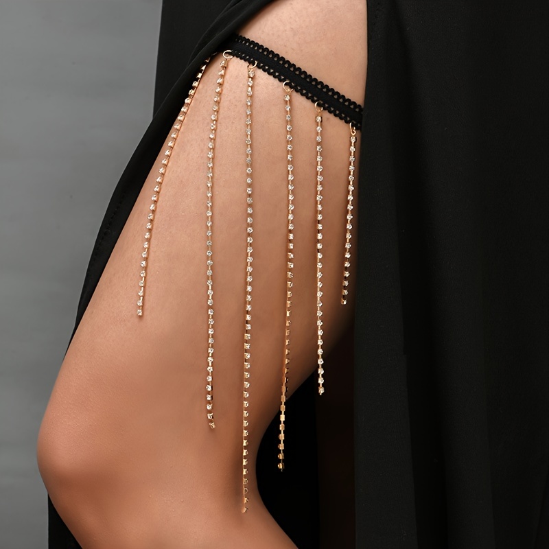 Multi Layers Rhinestone Tassel Dress Body Chain Sexy Body - Temu