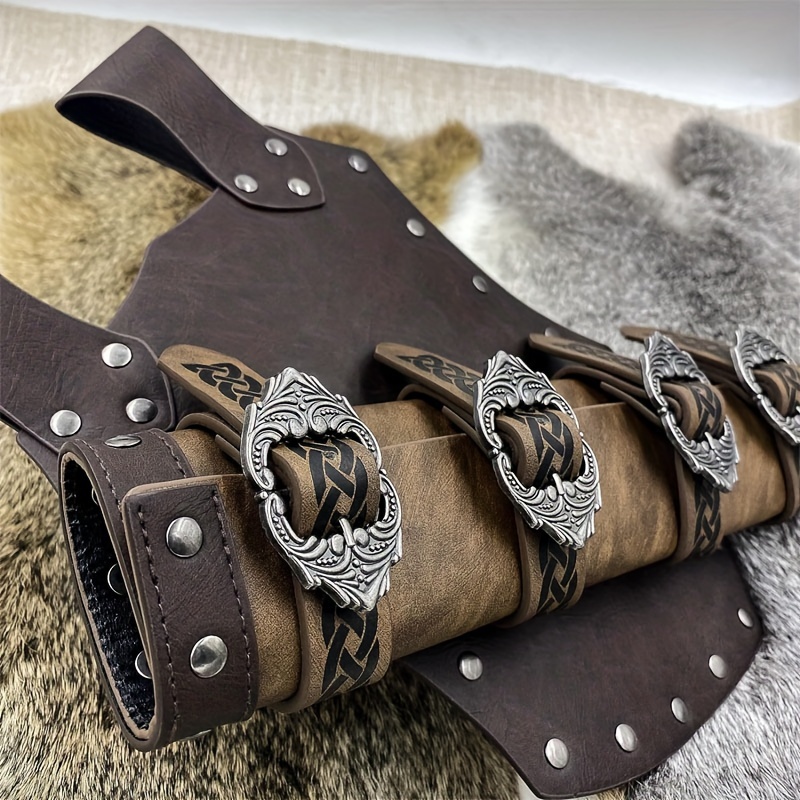 2Pcs Ancient Medieval Bracers Costume Protective Men Cosplay Accessories